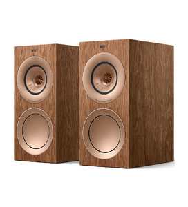 KEF R3 Meta Bookshelf speakers - Walnut Finish - Douglas HiFi Perth