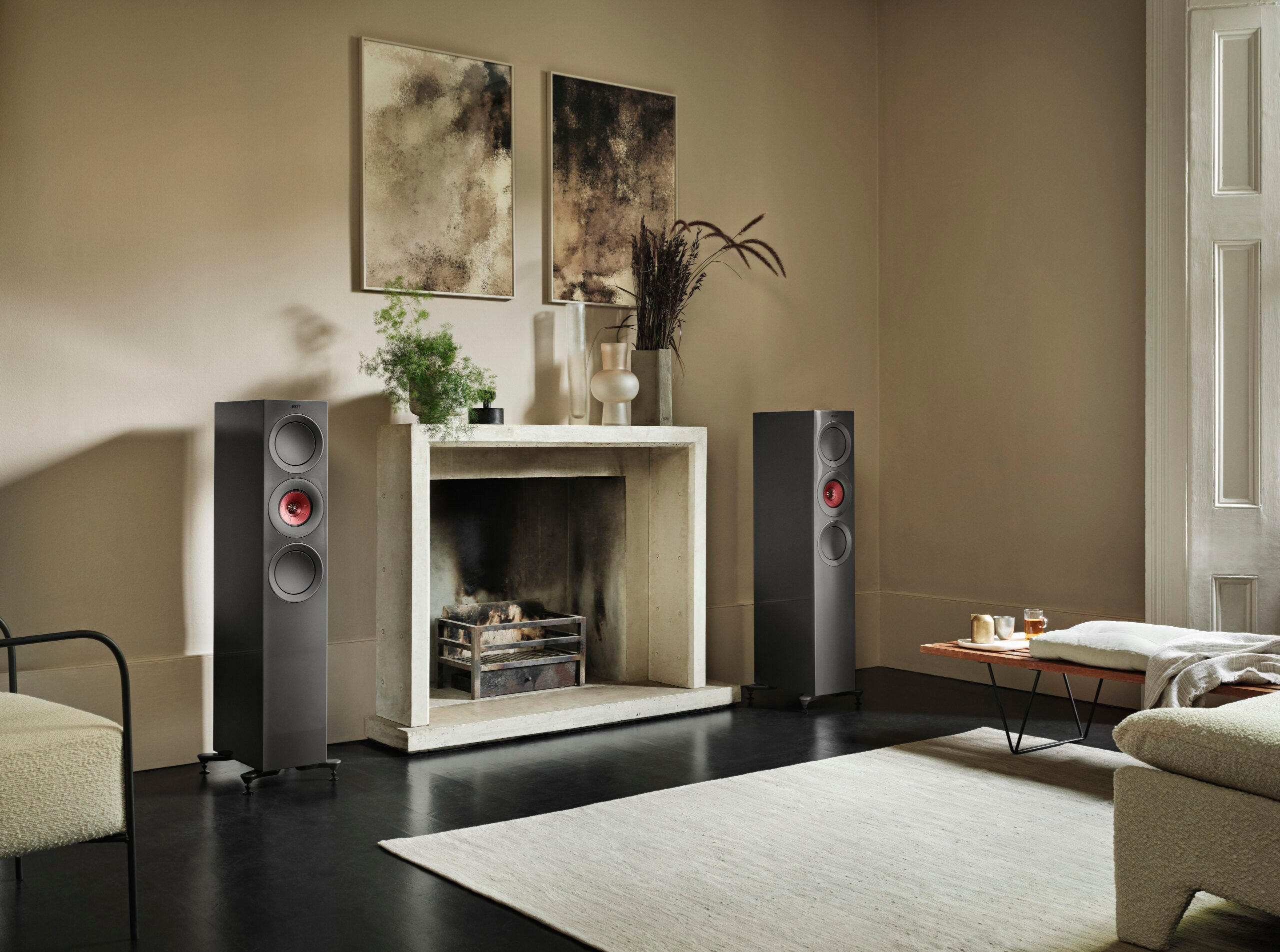 KEF R7 Meta Titanium Finish (Lifestyle shot) - Douglas HiFi Perth