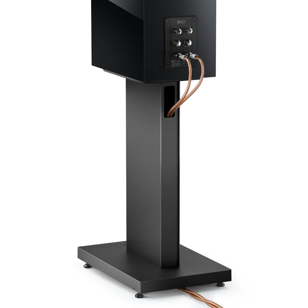 KEF S3 speaker stand for R3 Meta Speakers (rear view of cable management) - Douglas HiFI Perth