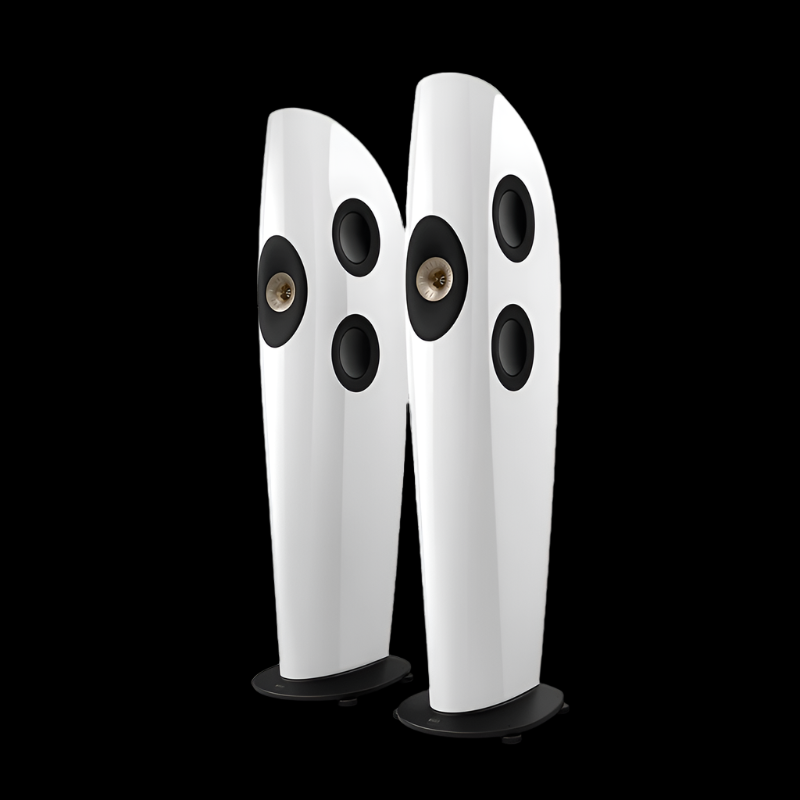 KEF BLADE TWO META Floorstanding Speakers (Artic White/Champagne) - DOUGLAS HiFi
