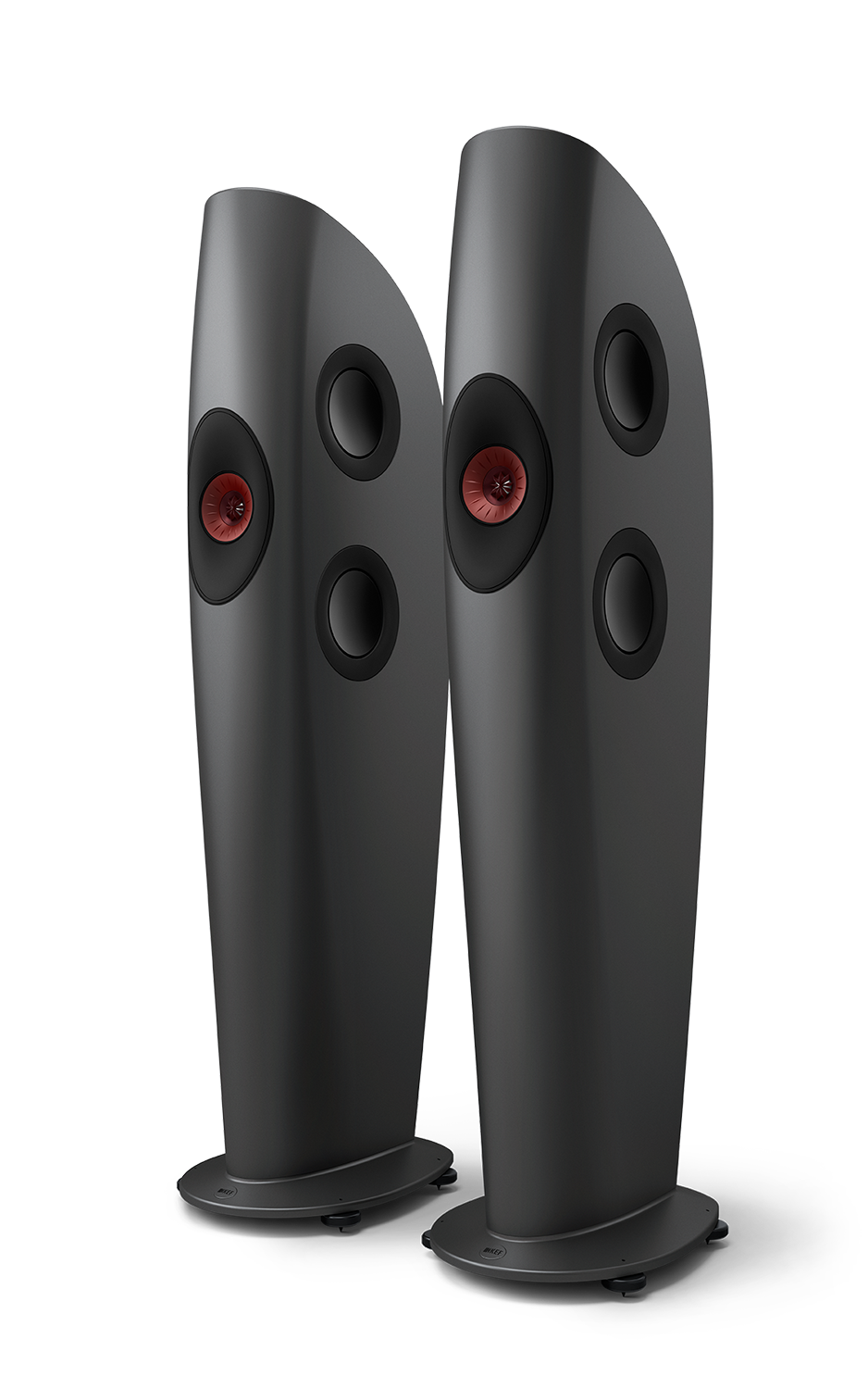 KEF BLADE TWO META Floorstanding Speakers (Charcoal Grey / Red) - DOUGLAS HiFi