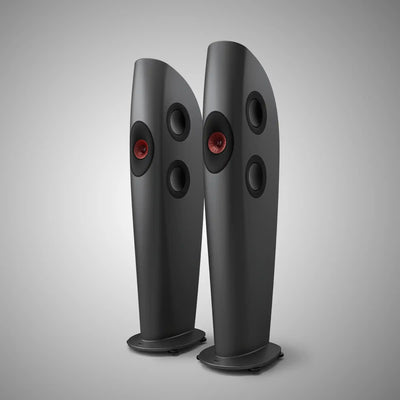 KEF BLADE TWO META Floorstanding Speakers (Charcoal Grey / Red) - DOUGLAS HiFi