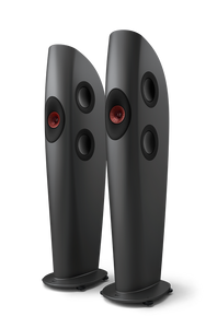 KEF BLADE TWO META Floorstanding Speakers (Charcoal Grey / Red) - DOUGLAS HiFi