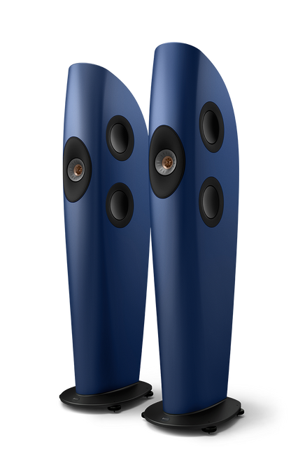 KEF BLADE TWO META Floorstanding Speakers (Frosted Blue / Bronze) - DOUGLAS HiFi