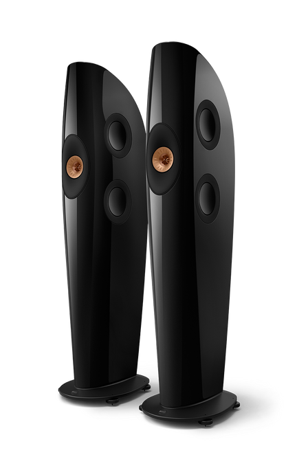 KEF BLADE TWO META Floorstanding Speakers (Piano Black/Copper) - DOUGLAS HiFi