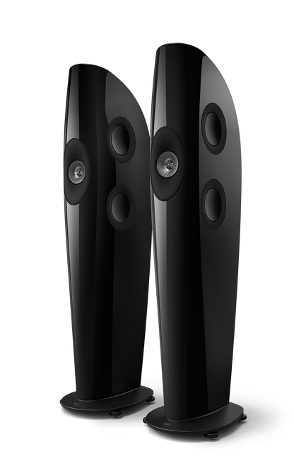 KEF BLADE TWO META Floorstanding Speakers (Piano Black/Grey) - DOUGLAS HiFi