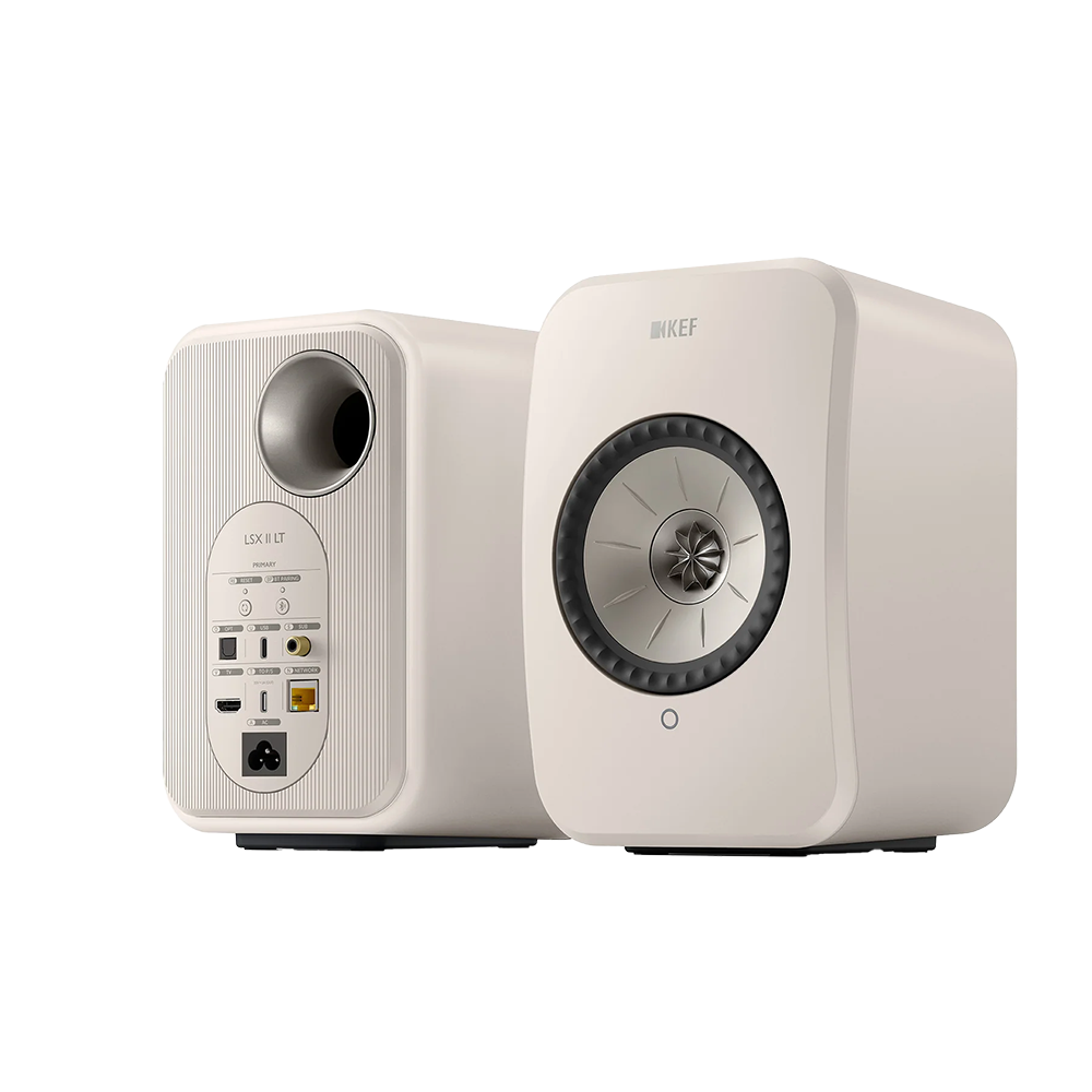 KEF LSXII LT Active Speakers - STONE WHITE - DOUGLAS HiFi