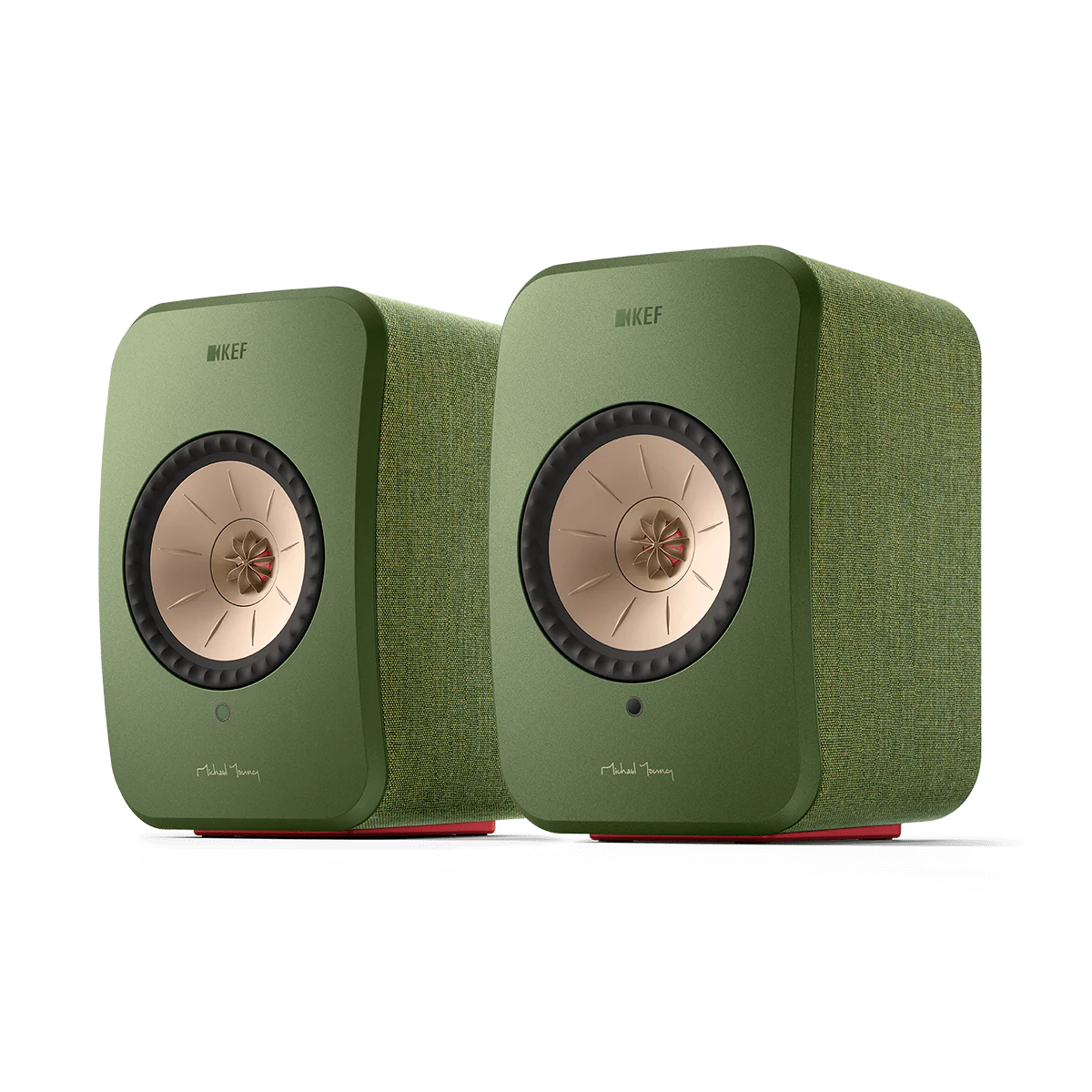 KEF LSX 2 Active Wireless Speakers Olive Green | Douglas HiFi Perth