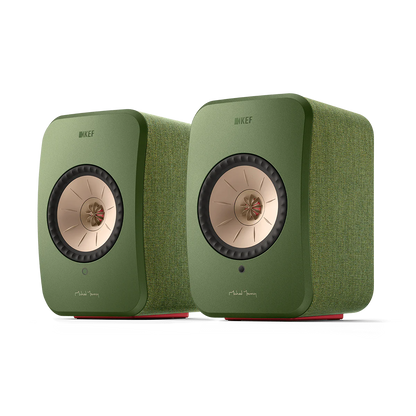 KEF LSX 2 Active Wireless Speakers Olive Green | Douglas HiFi Perth