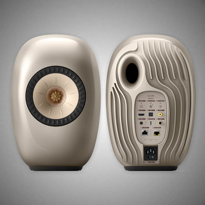 KEF LS LUXE Active Speakers Dusk Titanium Rear - DOUGLAS HIFI