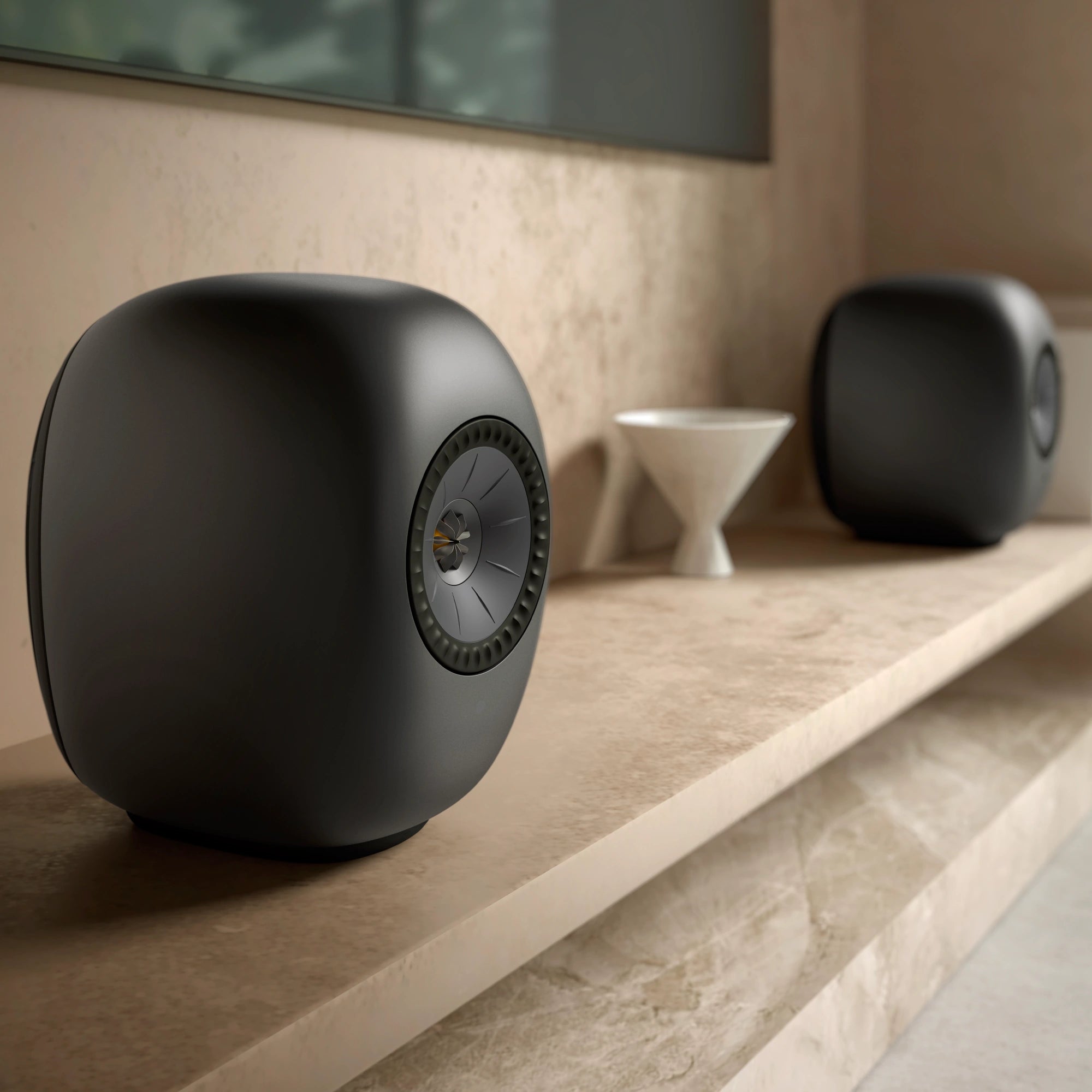 KEF LS LUXE Active Speakers Eclipse Black (Lifestyle)- DOUGLAS HIFI