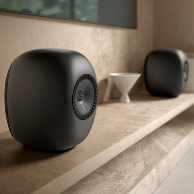 KEF LS LUXE Active Speakers Eclipse Black (Lifestyle)- DOUGLAS HIFI