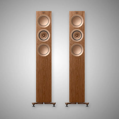 KEF R5 Meta Floorstanding Speakers Walnut - DOUGLAS HIFI