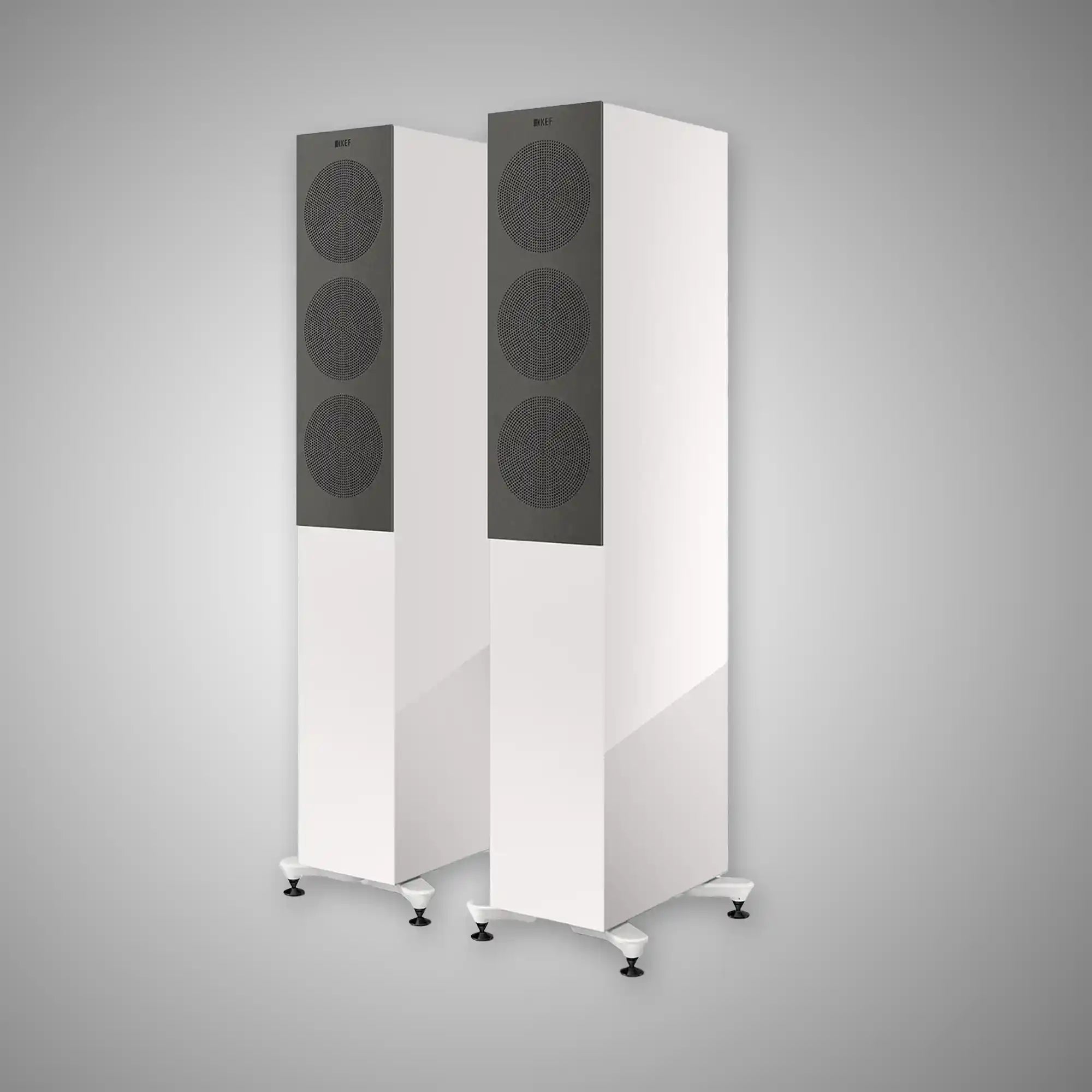 KEF R5 Meta Floorstanding Speakers White - DOUGLAS HIFI
