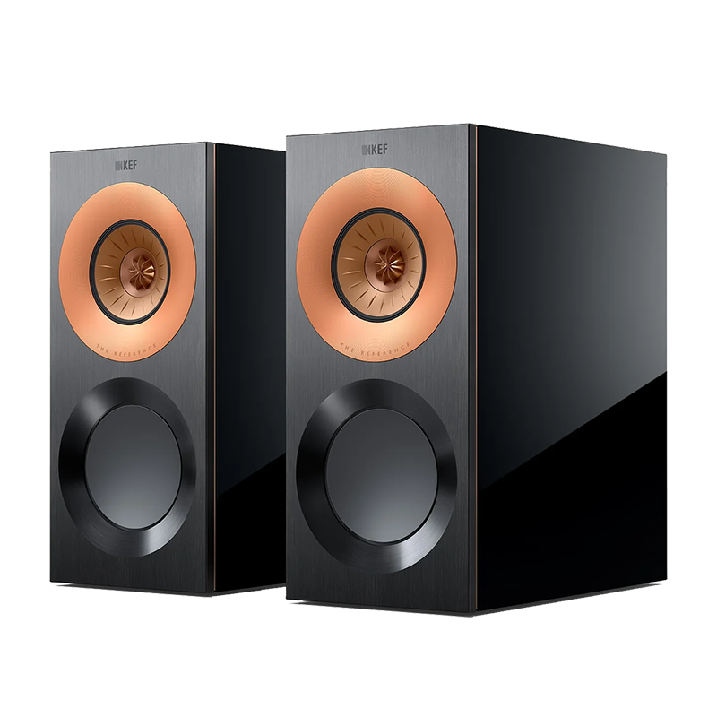 KEF REFERENCE 1 META Standmount Speakers High Gloss Black Copper - DOUGLAS HIFI
