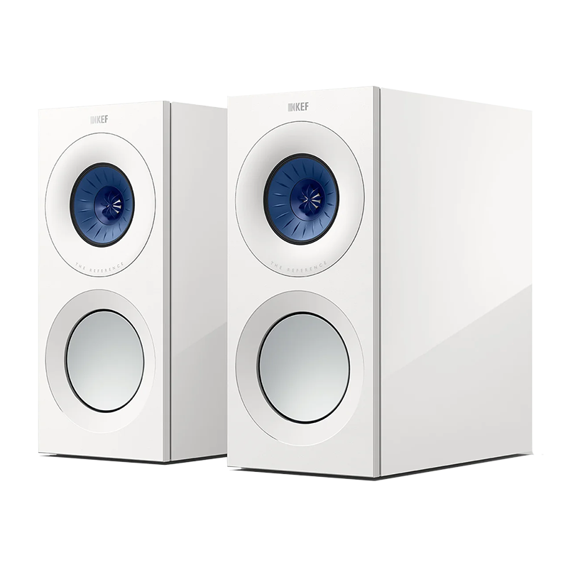 KEF REFERENCE 1 META Standmount Speakers (High Gloss White /Blue) - DOUGLAS HIFI