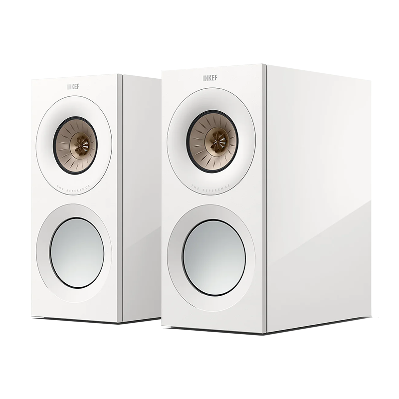 KEF REFERENCE 1 META Standmount Speakers (High Gloss / White Champagne - DOUGLAS HIFI
