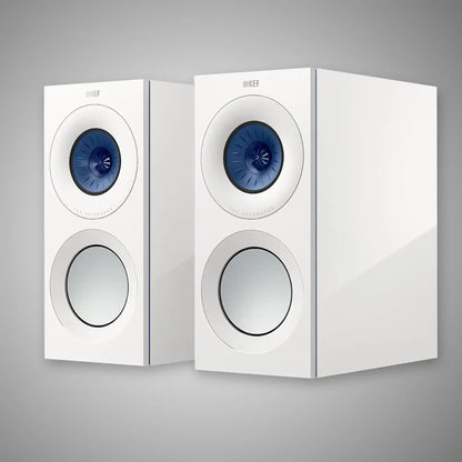 KEF Reference 1 Standmount Speakers Gloss White/Blue - DOUGLAS HIFI