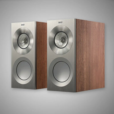 KEF Reference 1 Standmount Speakers Satin Walnut/Silver - DOUGLAS HIFI