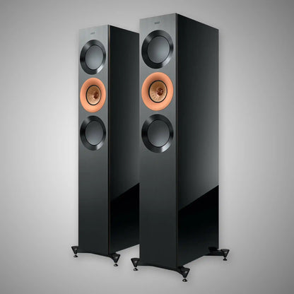 KEF Reference 3 Floorstanding Speakers Gloss Black/Copper - DOUGLAS HIFI