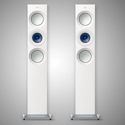 KEF Reference 3 Floorstanding Speakers Gloss White/Blue - DOUGLAS HIFI