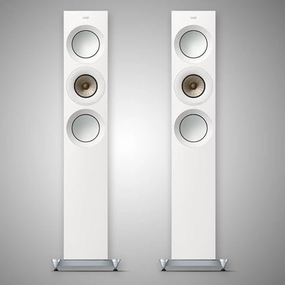 KEF Reference 3 Floorstanding Speakers Gloss White/Champagne - DOUGLAS HIFI