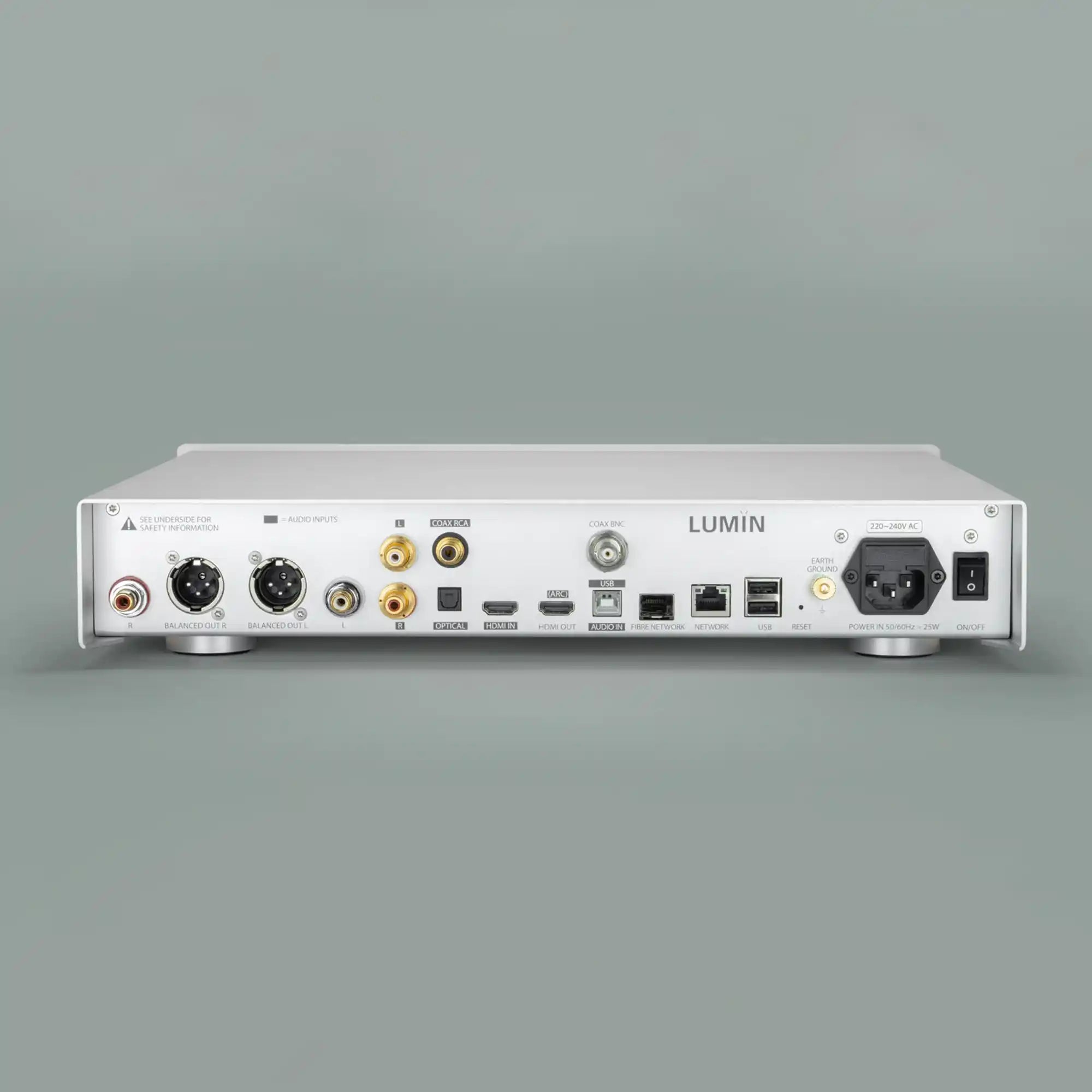 Lumin P1 MINI Streaming Preamplifier REAR - DOUGLAS HIFI