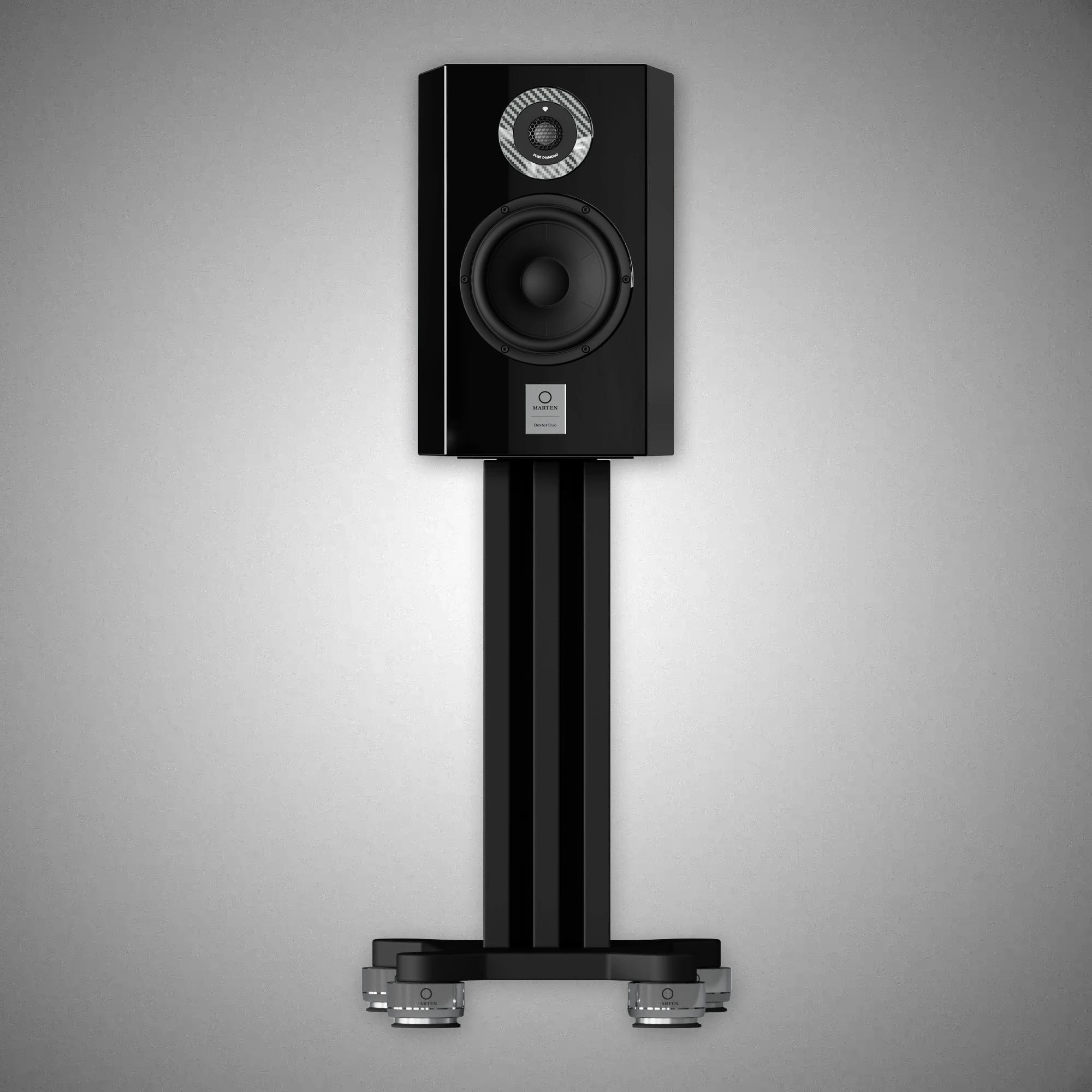 MARTEN DEXTER DUO Speakers with Stands Piano Black - DOUGLAS HIFI