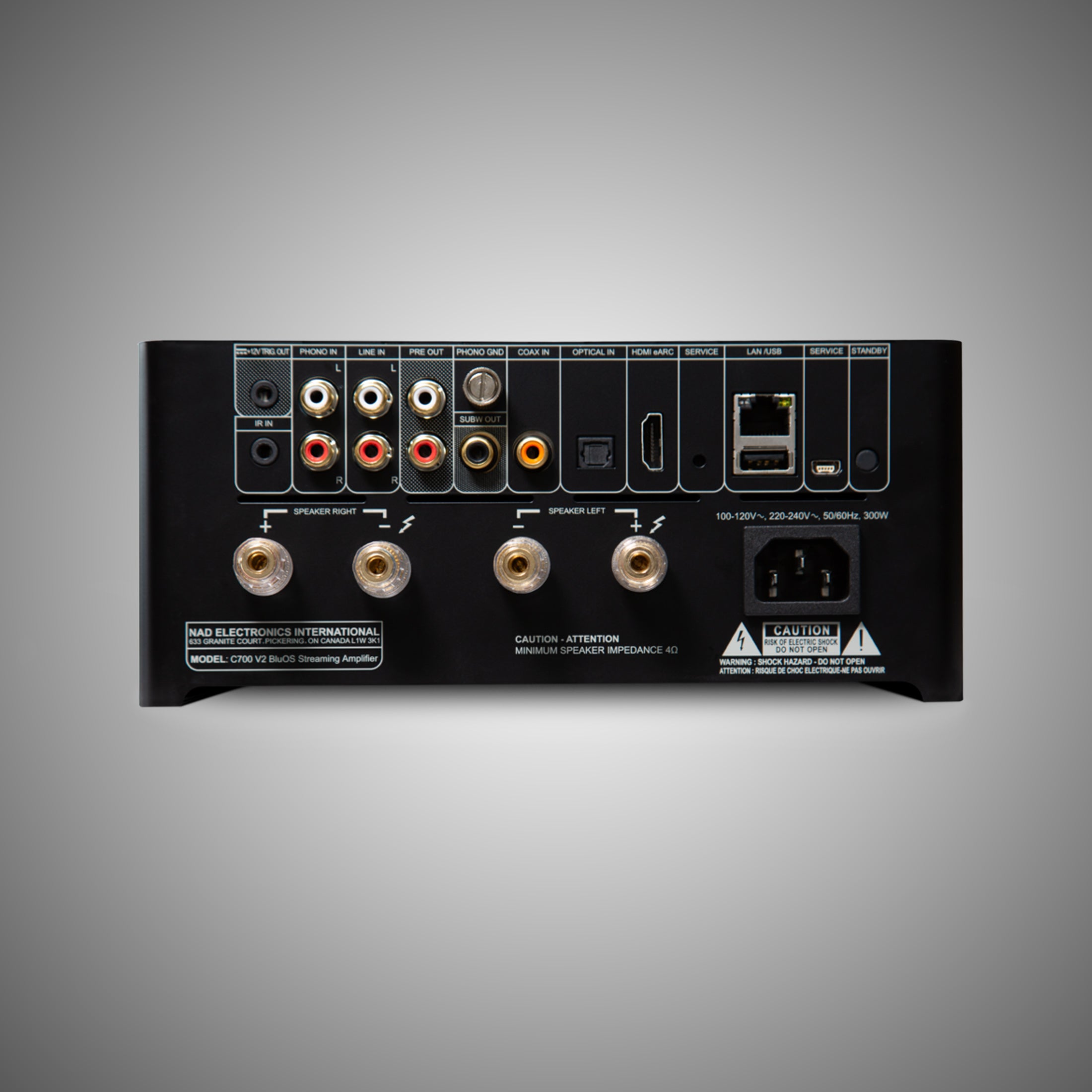 NAD C700v2 Streamin Amplifier (Rear) - DOUGLAS HIFI