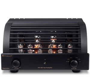 PPrimaLuna EVO400 Tube Pre-Amplifier (Black Front View) - Douglas HiFi Perth