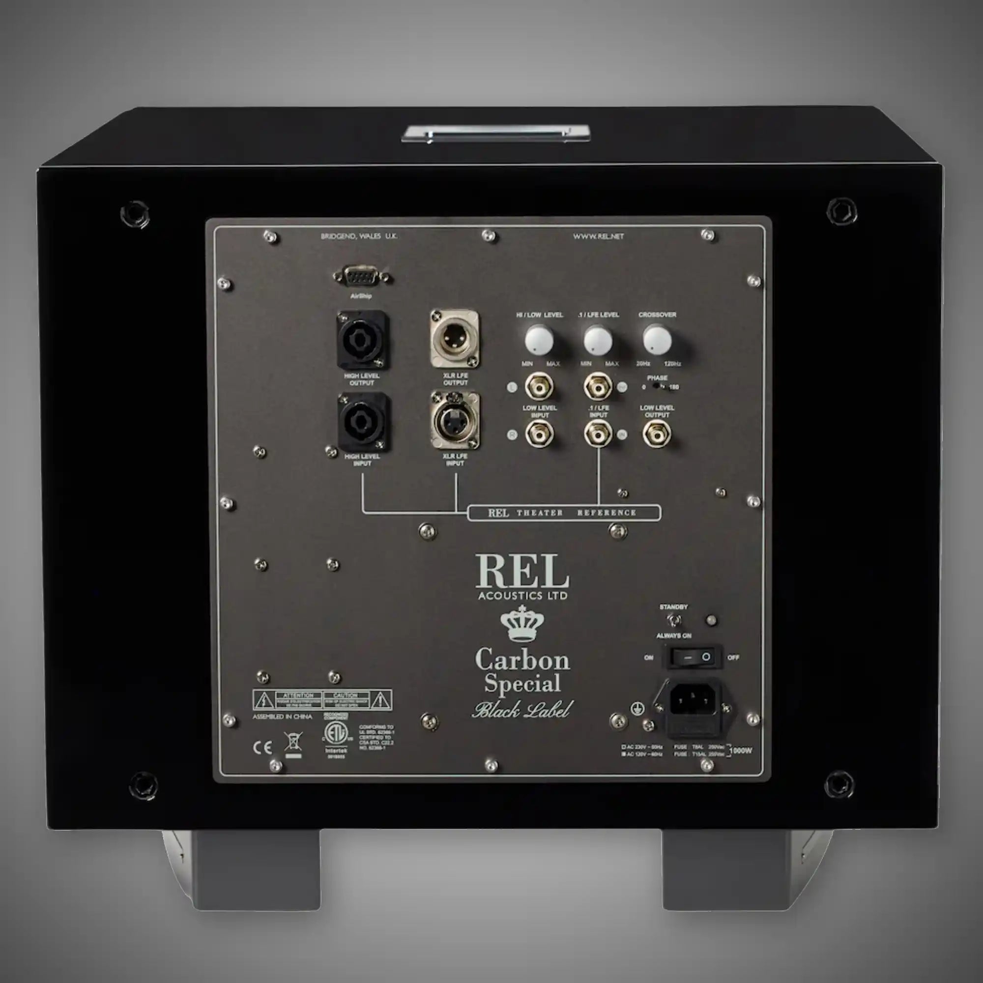 REL Carbon Special Black Label Subwoofers (Rear of Unit) - DOUGLAS HIFI