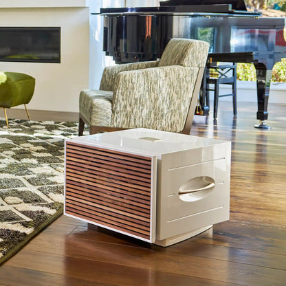REL S/850 Subwoofer White with Wood Grille - DOUGLAS HIFI