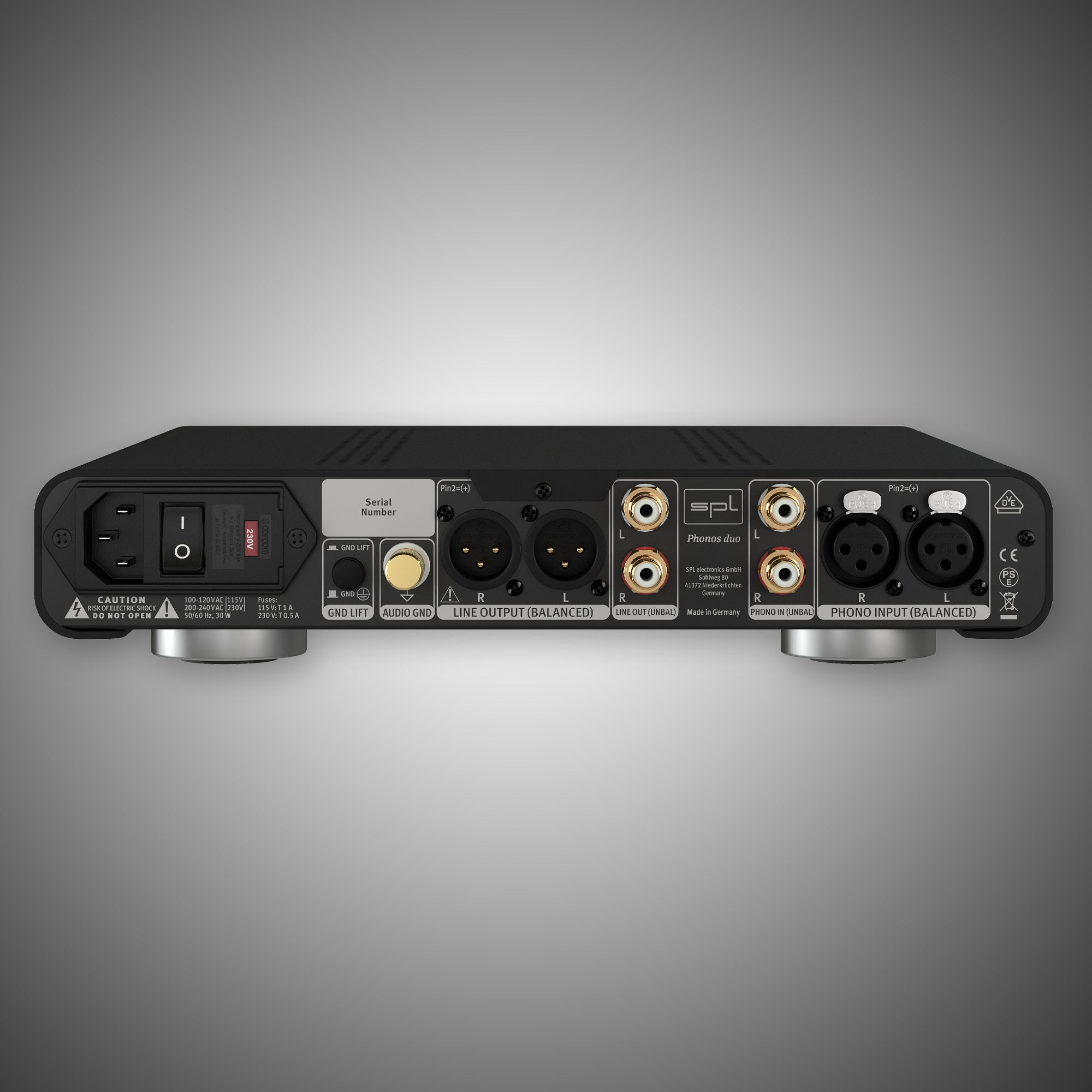 SPL Phonos Duo Phono Preamplifier (Rear) - DOUGLAS HIFI