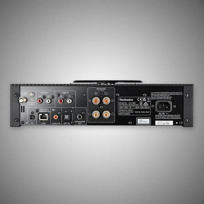 TECHNICS SA-C600 Premium Class CD Streaming Receiver & Amplifier Silver (Rear) - DOUGLAS HIFI