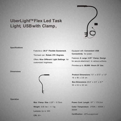 UBERLIGHT FLEX Light Specifications - DOUGLAS HIFI
