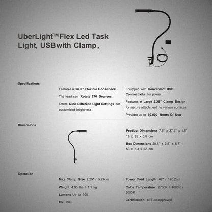 UBERLIGHT FLEX Light Specifications - DOUGLAS HIFI