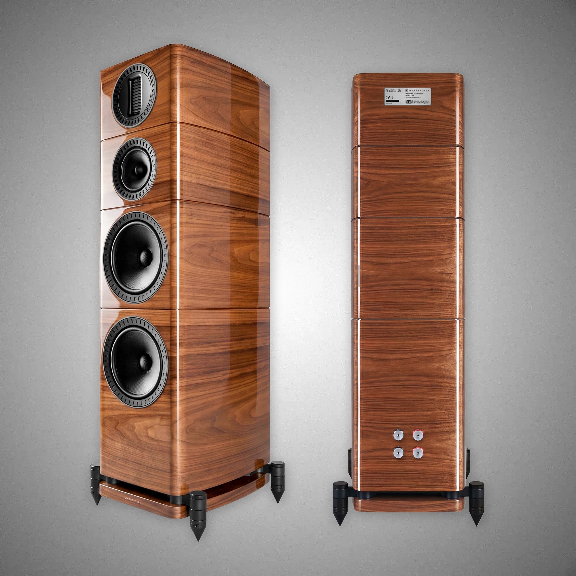 WHARFEDALE ELYSIAN 4R Floorstanding Speakers Piano Walnut - DOUGLAS HIFI 