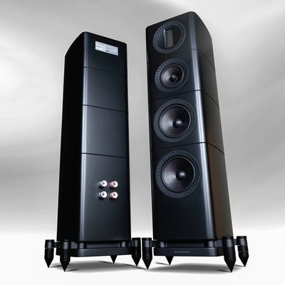 WHARFEDALE ELYSIAN 4R Floorstanding Speakers Matte Black - DOUGLAS HIFI