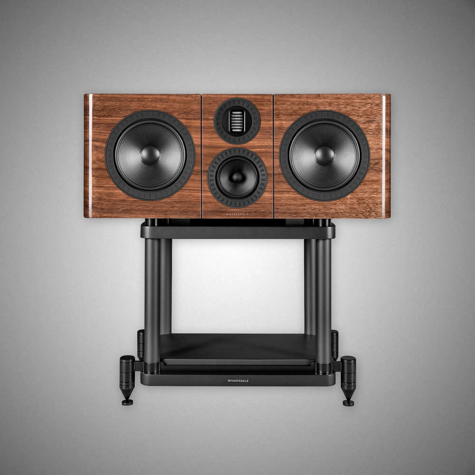 WHARFEDALE Elysian CR Centre Speaker Piano Gloss Walnut with Stand - DOUGLAS HIFI