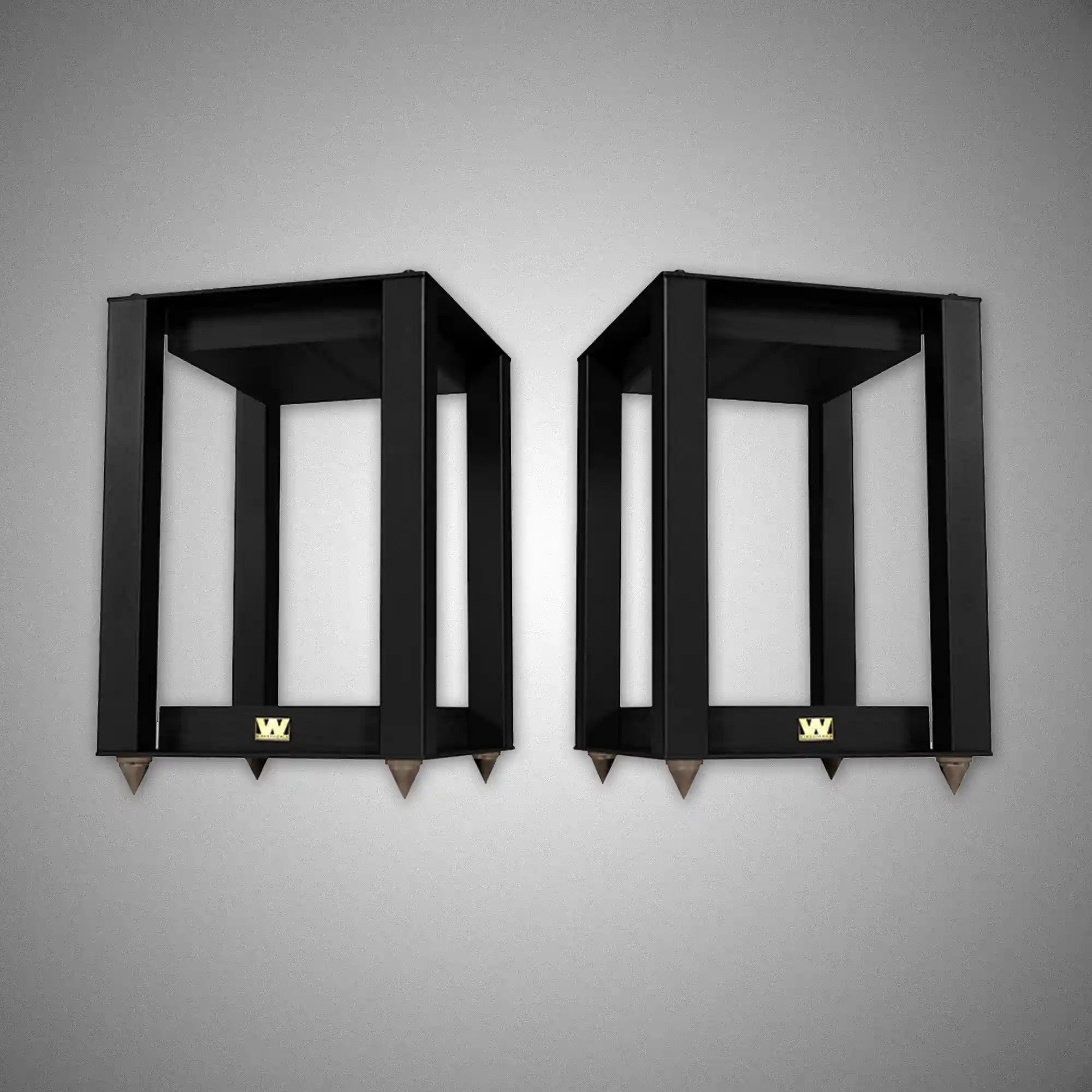 Wharfedale Linton Speaker Stands Black Oak - DOUGLAS HIFI