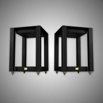 Wharfedale Linton Speaker Stands Black Oak - DOUGLAS HIFI