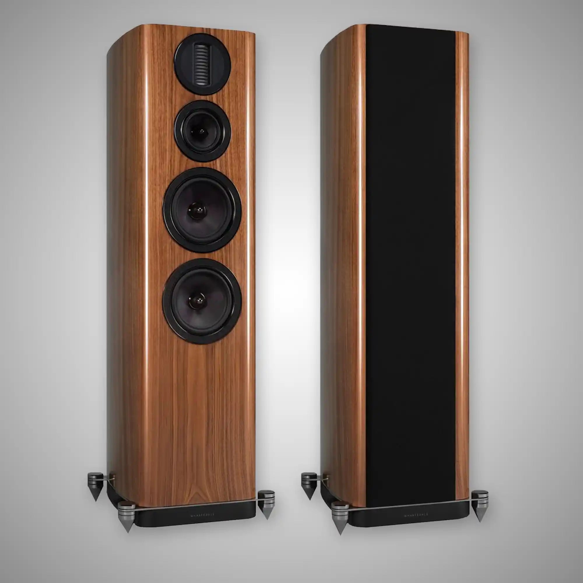 Wharfedale AURA 4 Floorstanding Speakers Piano Walnut - DOUGLAS HIFI