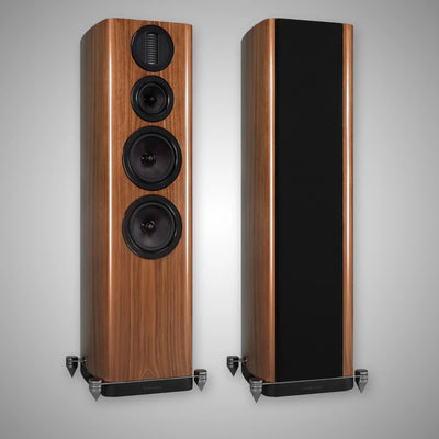 Wharfedale AURA 4 Floorstanding Speakers Piano Walnut - DOUGLAS HIFI