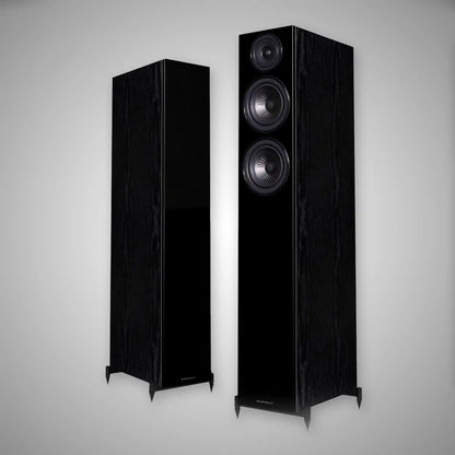 Wharfedale Diamond 12.4 Floorstanding Speakers Black - DOUGLAS HIFI