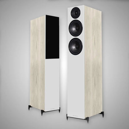Wharfedale Diamond 12.4 Floorstanding Speakers Light Oak - DOUGLAS HIFI