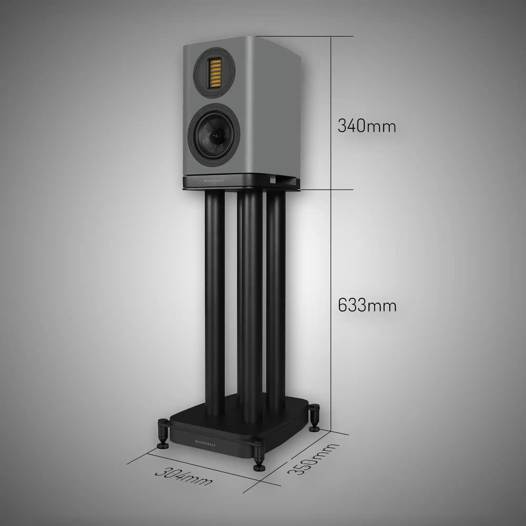 Wharfedale EVO5.1 Speaker Stands Black with Dimensions- DOUGLAS HIFI