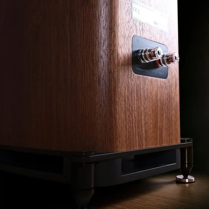 Wharfedale EVO5.3 Floorstanding Speakers Walnut CloseUp - DOUGLAS HIFI