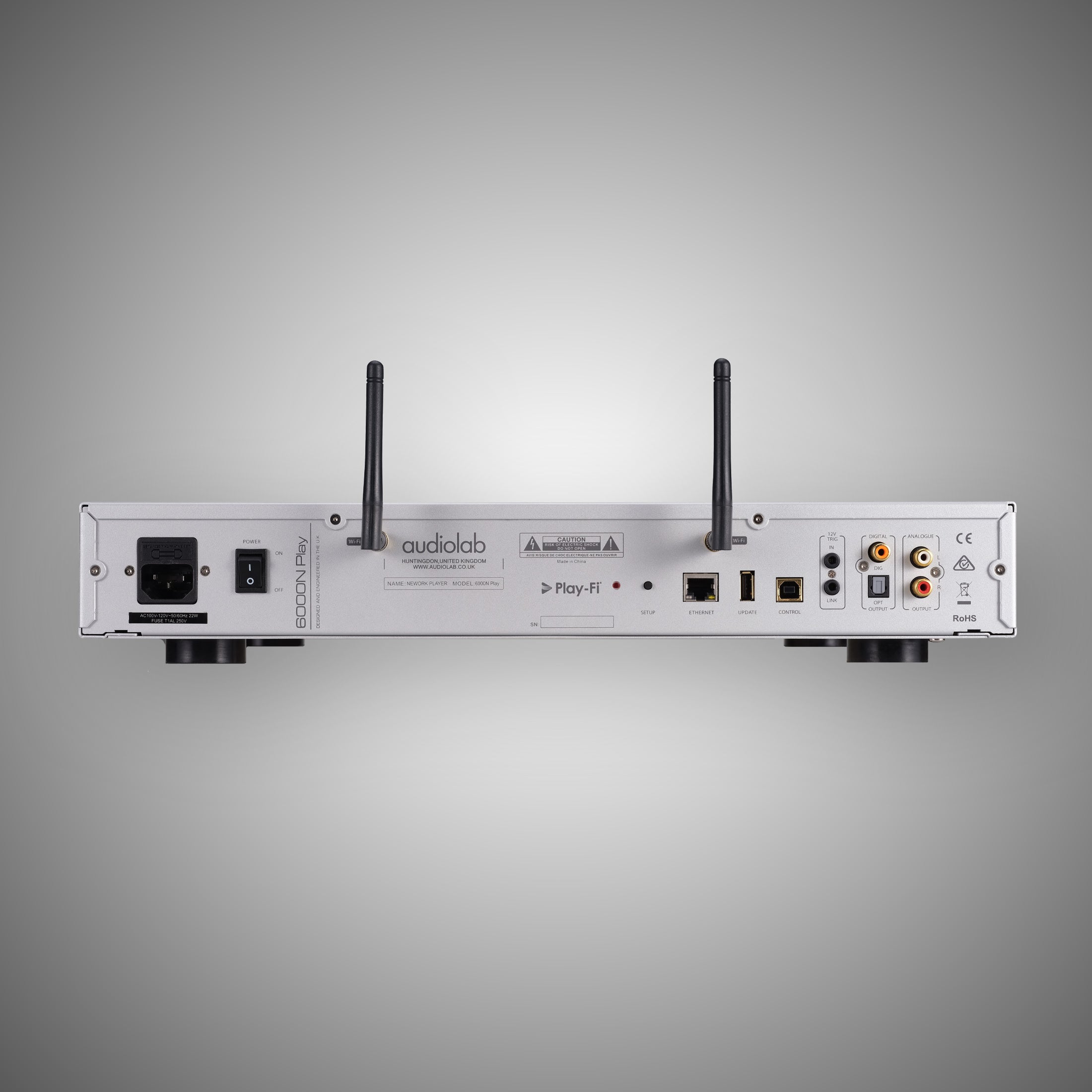 audiolab 6000N Play Streamer Silver Rear - DOUGLAS HIFI