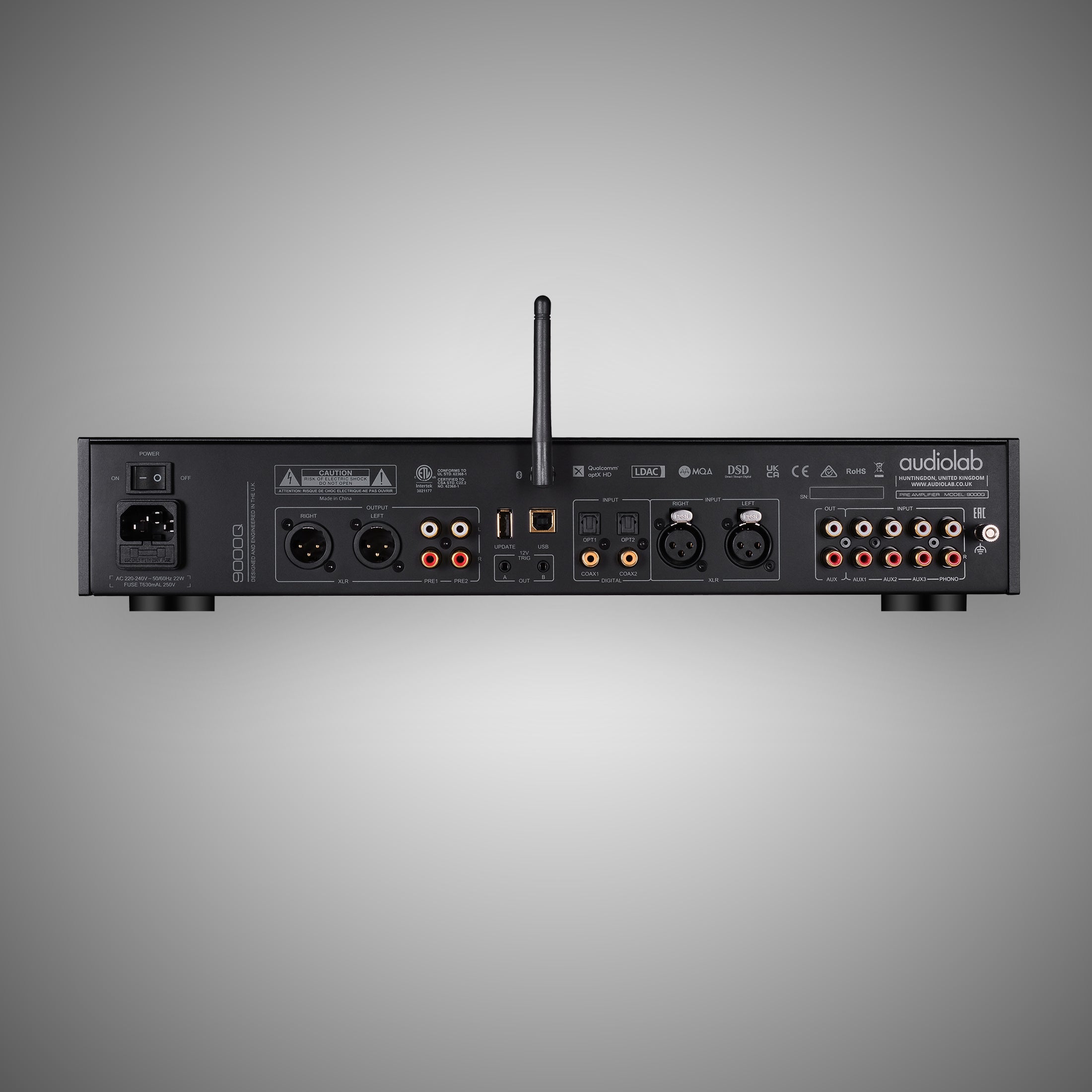 audiolab 9000Q Preamplifier Black (Rear) - DOUGLAS HIFI