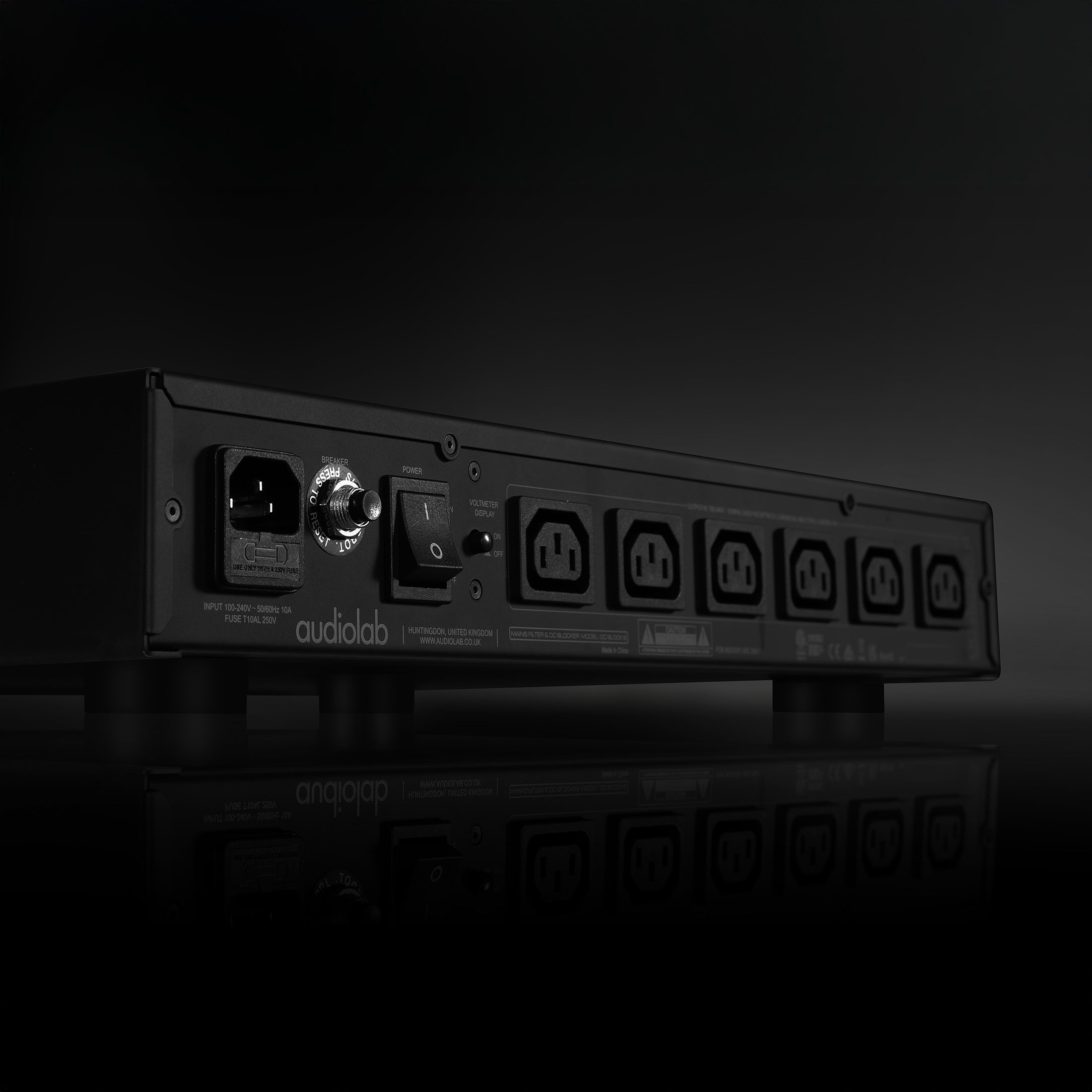 audiolab DC Block 6 DC Blocker Rear of Unit in Black